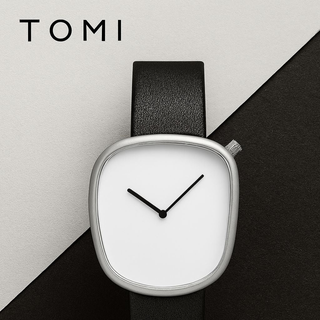TOMI Classic Leather Strap Watch