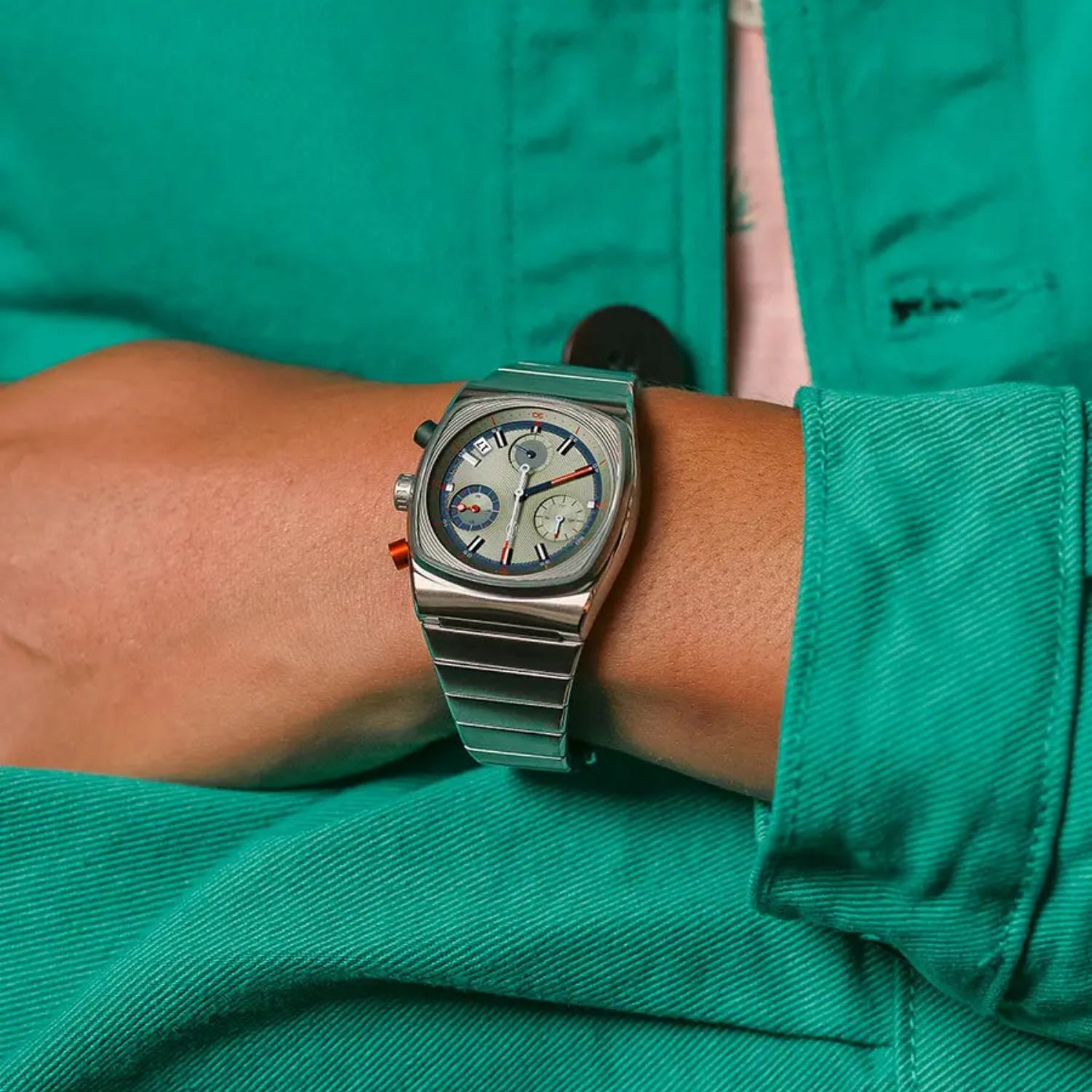 CILOA Retro Emerald Square Quartz Watch