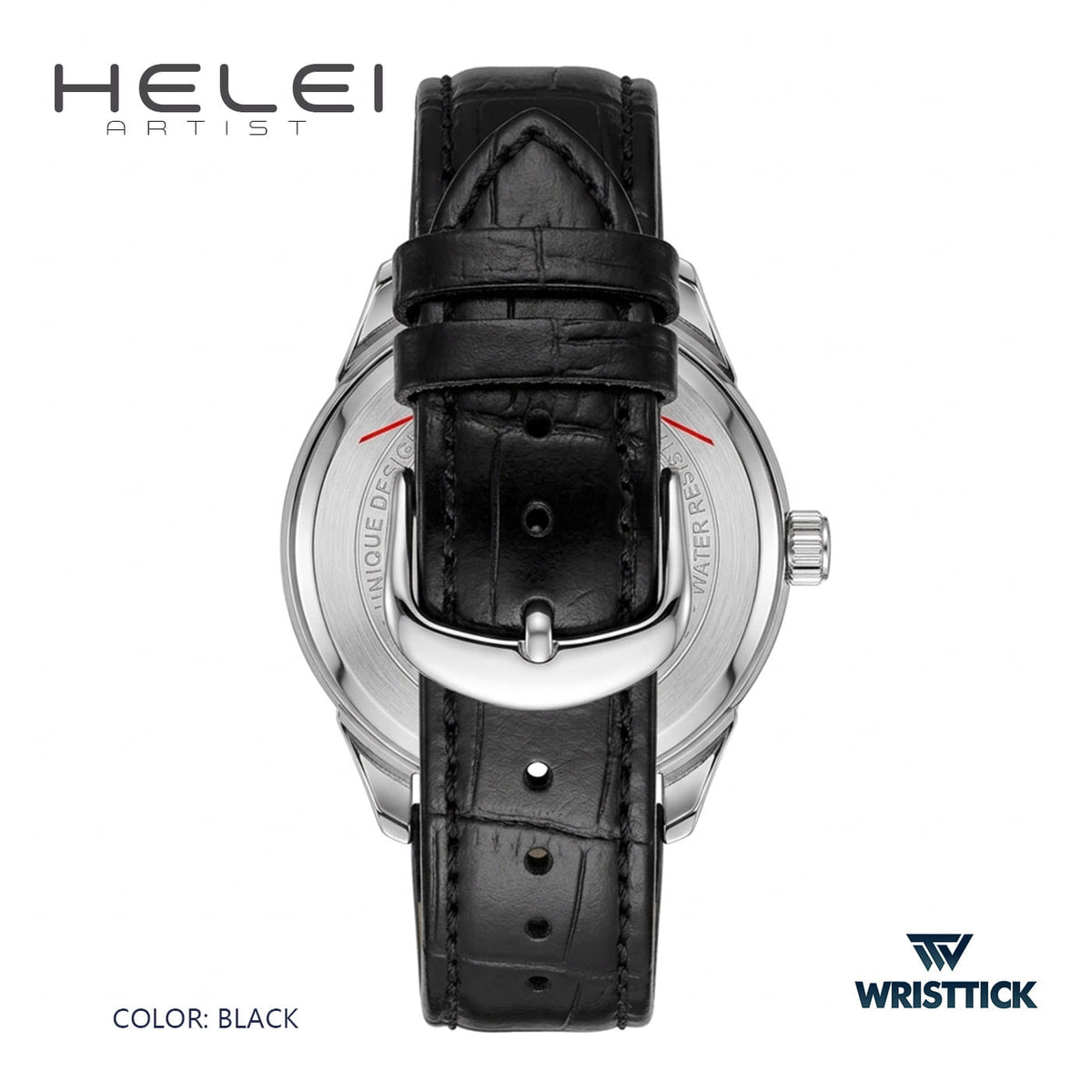 HELEI Artist Unisex leather strap fashionable wristwatch