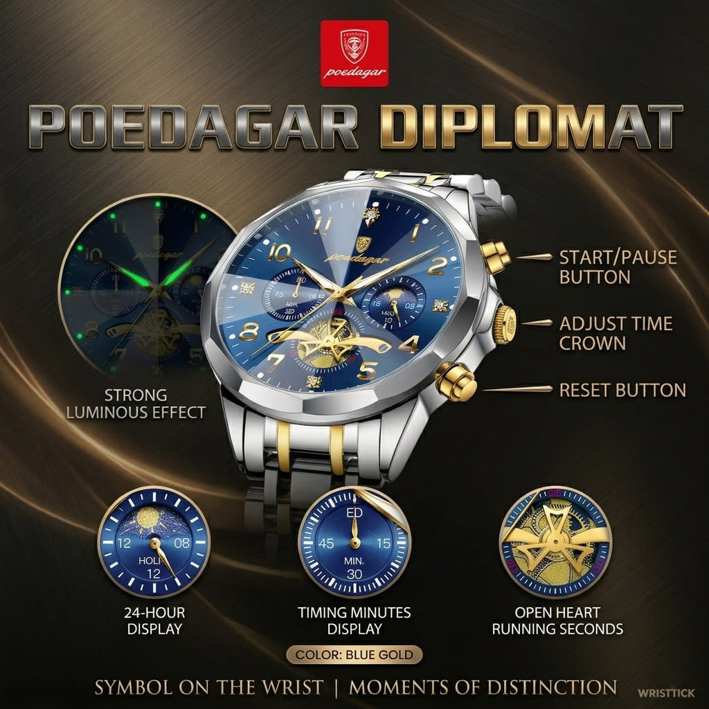 Poedagar Diplomat Premium Wristwatch