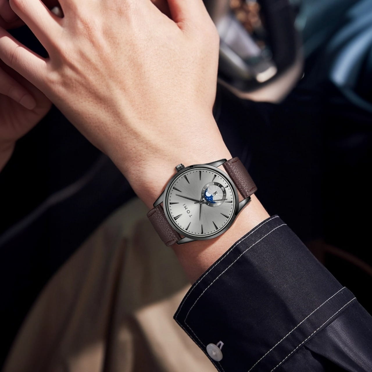 TOMI Business Professional Ultra Thin Watch