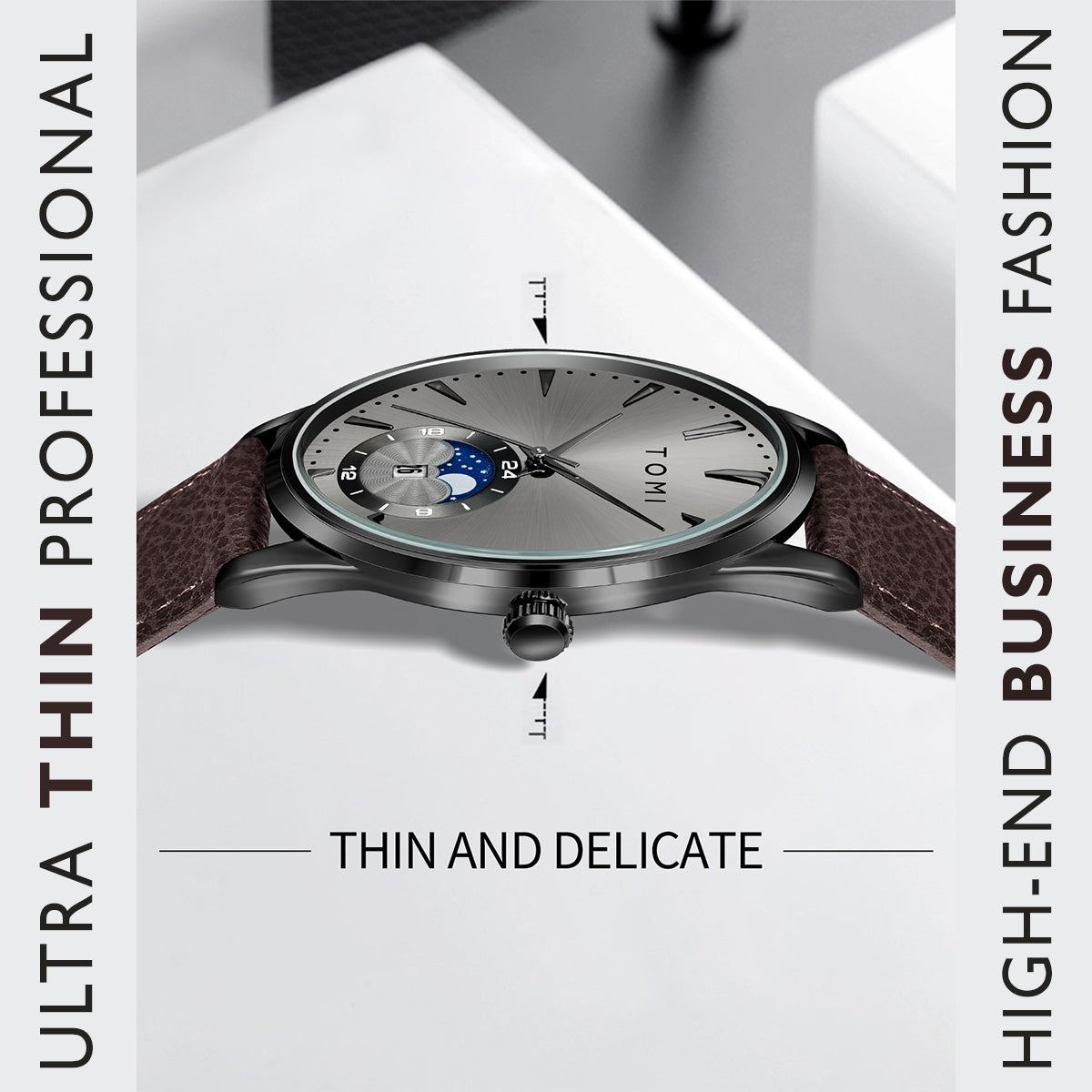 TOMI Business Professional Ultra Thin Watch