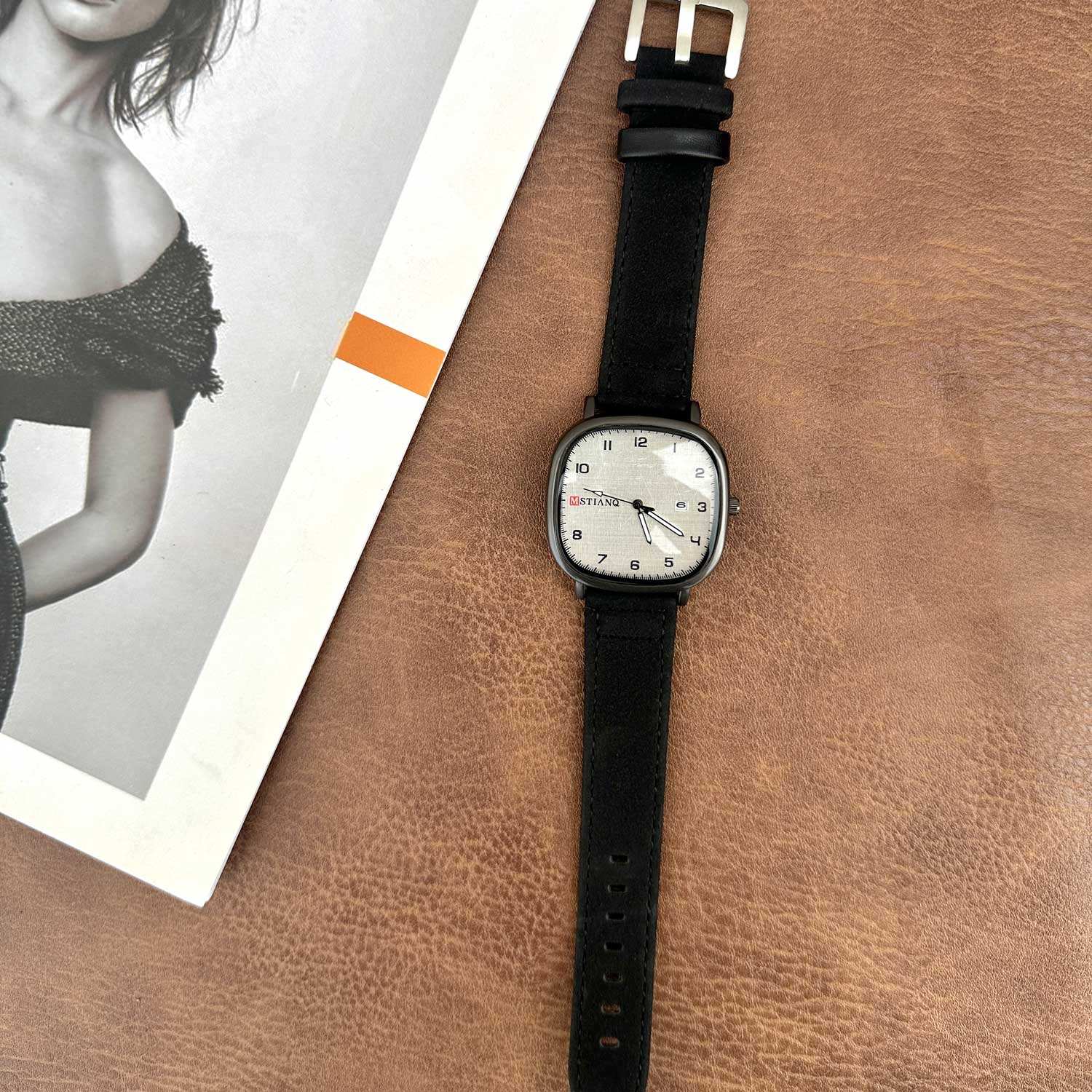 “MSTIANQ” Leather Strap Luxury Watch