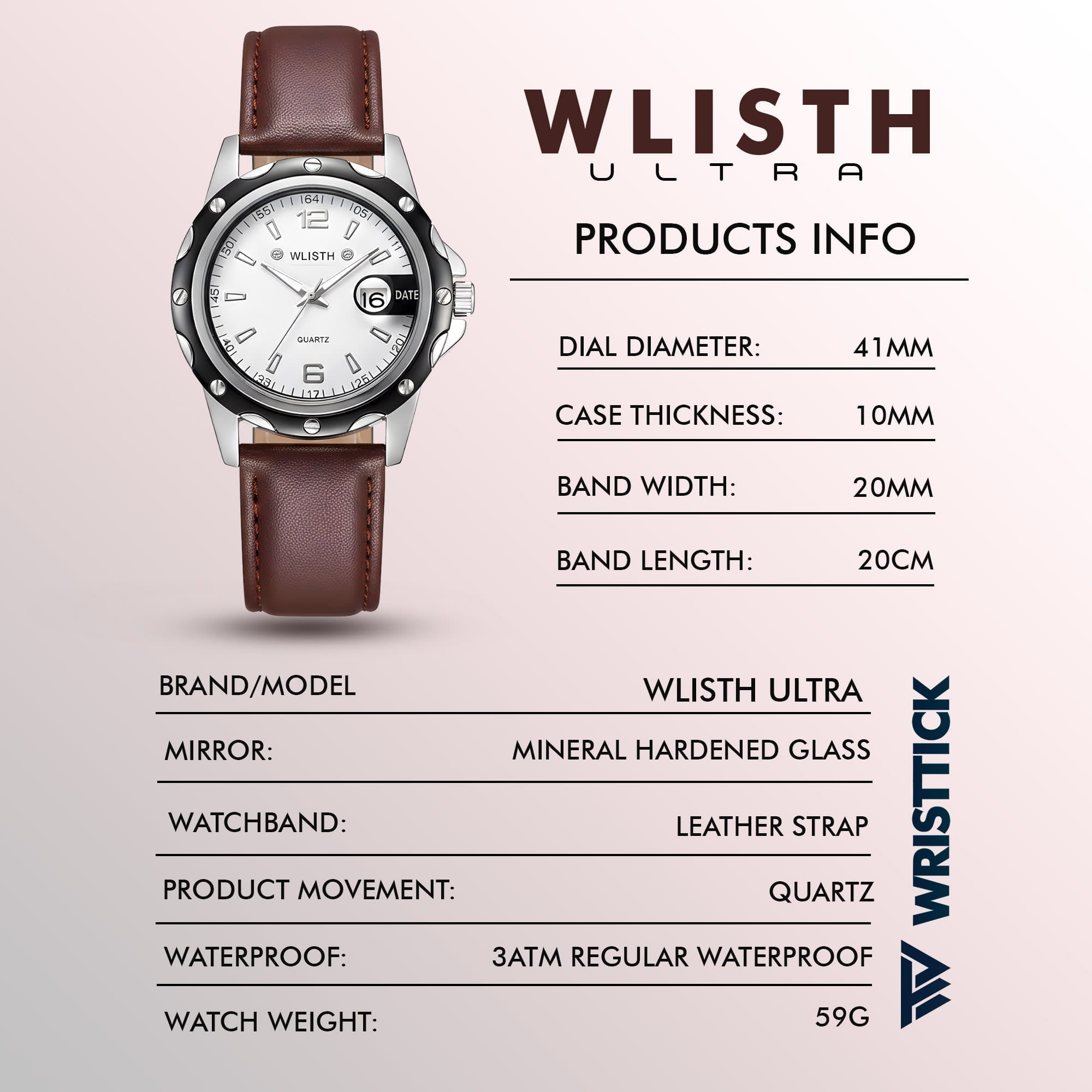 WLISTH Ultra | Strong Luminous Date Calendar Business Watch