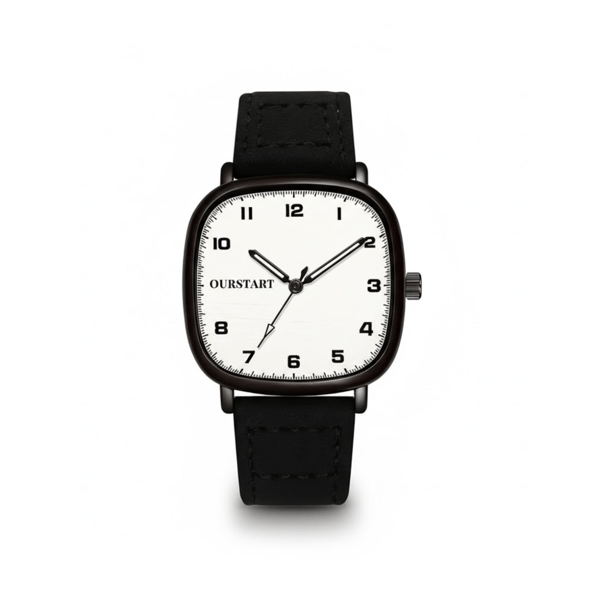 Leather Strap”OURSTART”Mens Casual Wrist Watch