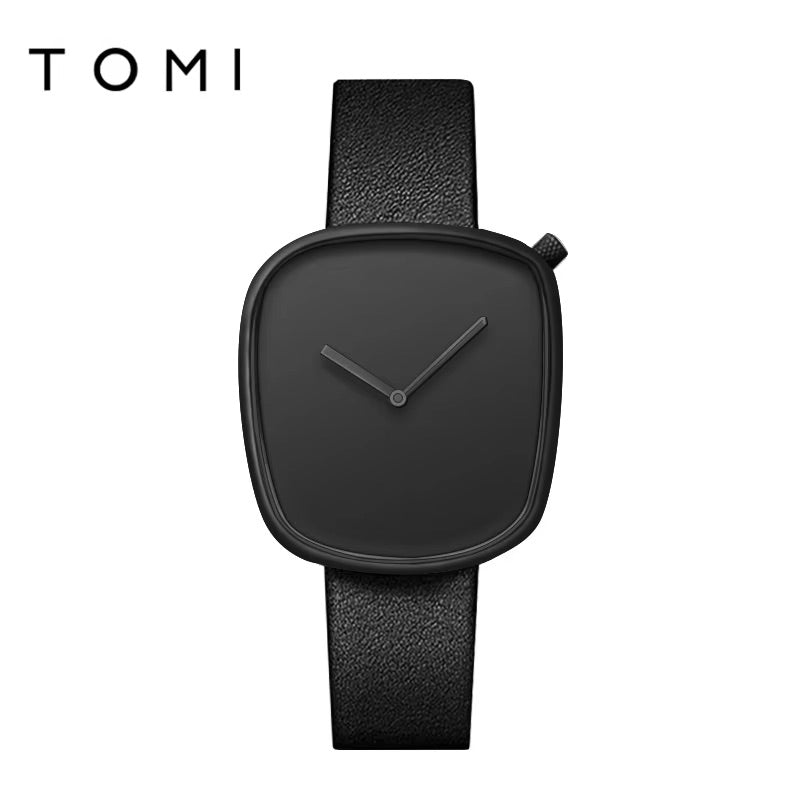 TOMI Classic Leather Strap Watch