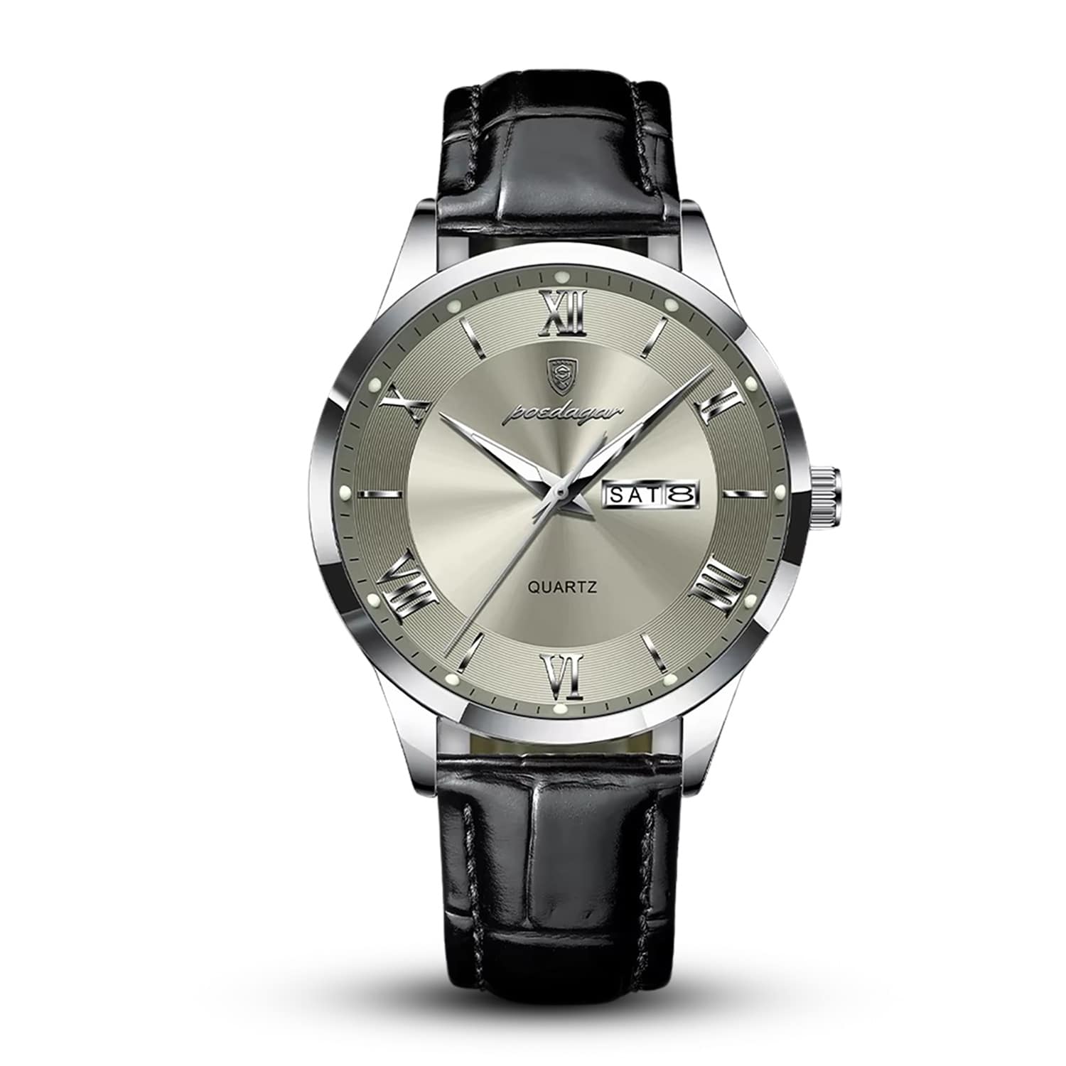 POEDAGAR IMPERIUM Luxury Leather Quartz Watch